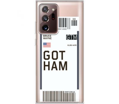 Силіконовий чохол BoxFace Samsung N985 Galaxy Note 20 Ultra Ticket Gotham (40574-cc92)