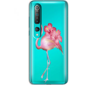 Силіконовий чохол BoxFace Xiaomi Mi 10 Floral Flamingo (39445-cc12)