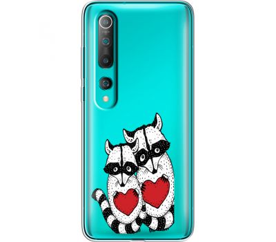 Силіконовий чохол BoxFace Xiaomi Mi 10 Raccoons in love (39445-cc29)