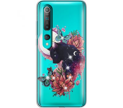 Силіконовий чохол BoxFace Xiaomi Mi 10 Cat in Flowers (939445-rs10)