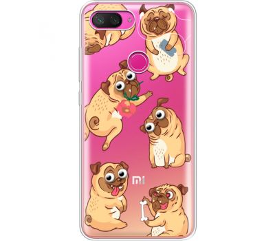 Силіконовий чохол BoxFace Xiaomi Mi 8 Lite с 3D-глазками Pug (35667-cc77)