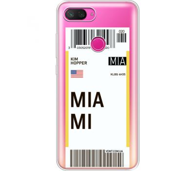 Силіконовий чохол BoxFace Xiaomi Mi 8 Lite Ticket Miami (35667-cc81)