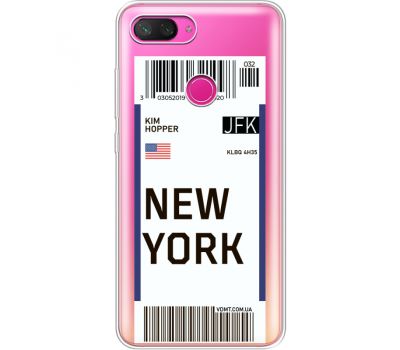 Силіконовий чохол BoxFace Xiaomi Mi 8 Lite Ticket New York (35667-cc84)