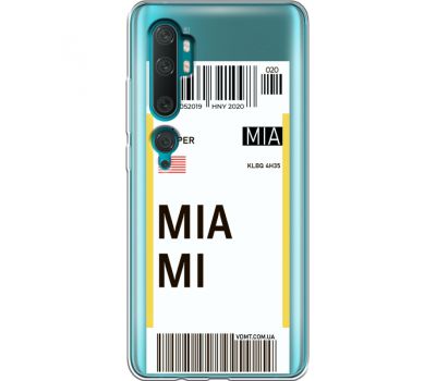 Силіконовий чохол BoxFace Xiaomi Mi Note 10 / Mi Note 10 Pro Ticket Miami (38538-cc81)