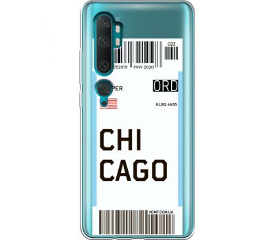 Силіконовий чохол BoxFace Xiaomi Mi Note 10 / Mi Note 10 Pro Ticket Chicago (38538-cc82)