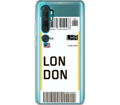 Силіконовий чохол BoxFace Xiaomi Mi Note 10 / Mi Note 10 Pro Ticket London (38538-cc83)