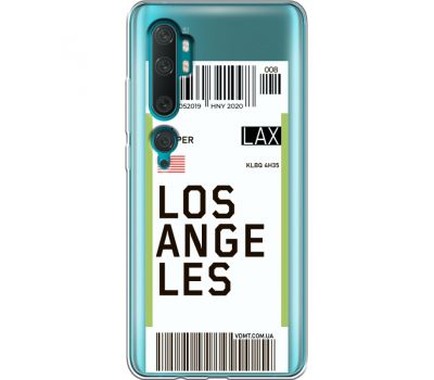 Силіконовий чохол BoxFace Xiaomi Mi Note 10 / Mi Note 10 Pro Ticket Los Angeles (38538-cc85)