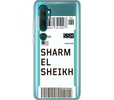Силіконовий чохол BoxFace Xiaomi Mi Note 10 / Mi Note 10 Pro Ticket Sharmel Sheikh (38538-cc90)