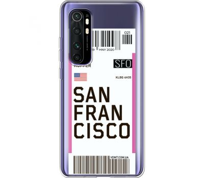 Силіконовий чохол BoxFace Xiaomi Mi Note 10 Lite Ticket  San Francisco (39812-cc79)