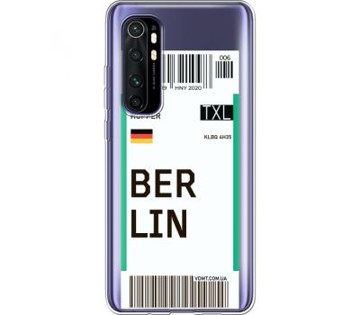 Силіконовий чохол BoxFace Xiaomi Mi Note 10 Lite Ticket Berrlin (39812-cc80)