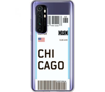 Силіконовий чохол BoxFace Xiaomi Mi Note 10 Lite Ticket Chicago (39812-cc82)