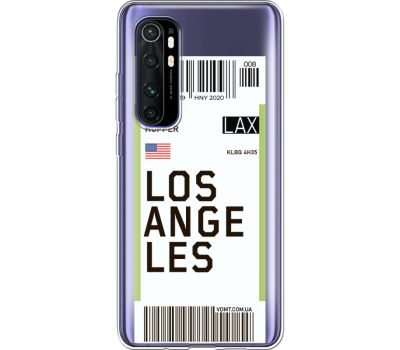Силіконовий чохол BoxFace Xiaomi Mi Note 10 Lite Ticket Los Angeles (39812-cc85)