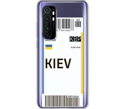 Силіконовий чохол BoxFace Xiaomi Mi Note 10 Lite Ticket Kiev (39812-cc88)