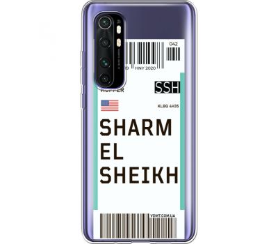 Силіконовий чохол BoxFace Xiaomi Mi Note 10 Lite Ticket Sharmel Sheikh (39812-cc90)