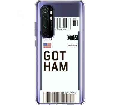 Силіконовий чохол BoxFace Xiaomi Mi Note 10 Lite Ticket Gotham (39812-cc92)