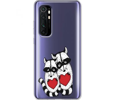 Силіконовий чохол BoxFace Xiaomi Mi Note 10 Lite Raccoons in love (39812-cc29)