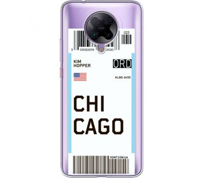 Силіконовий чохол BoxFace Xiaomi Poco F2 Pro Ticket Chicago (40089-cc82)