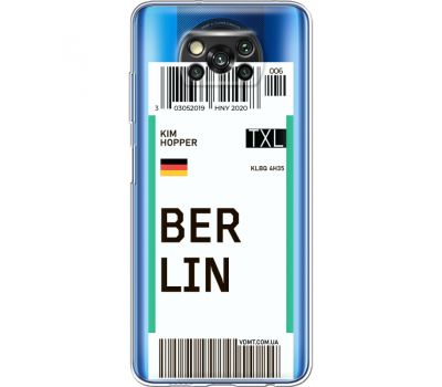 Силіконовий чохол BoxFace Xiaomi Poco X3 Ticket Berrlin (41290-cc80)