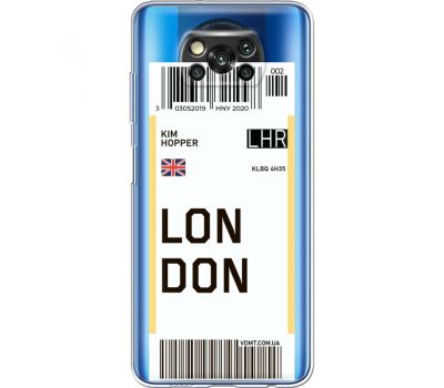 Силіконовий чохол BoxFace Xiaomi Poco X3 Ticket London (41290-cc83)