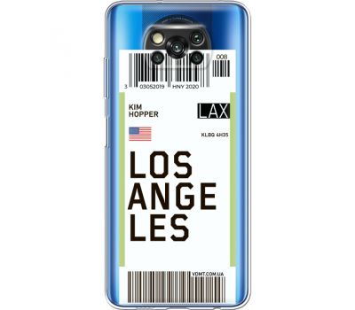 Силіконовий чохол BoxFace Xiaomi Poco X3 Ticket Los Angeles (41290-cc85)