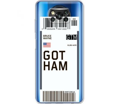 Силіконовий чохол BoxFace Xiaomi Poco X3 Ticket Gotham (41290-cc92)