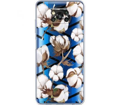 Силіконовий чохол BoxFace Xiaomi Poco X3 Cotton flowers (41290-cc50)