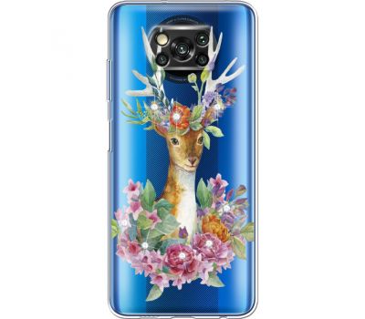 Силіконовий чохол BoxFace Xiaomi Poco X3 Deer with flowers (941290-rs5)