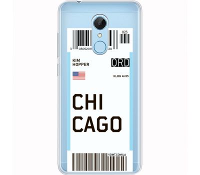 Силіконовий чохол BoxFace Xiaomi Redmi 5 Ticket Chicago (35031-cc82)