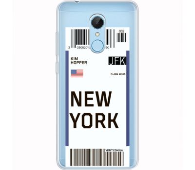 Силіконовий чохол BoxFace Xiaomi Redmi 5 Ticket New York (35031-cc84)