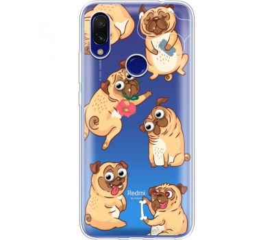 Силіконовий чохол BoxFace Xiaomi Redmi 7 с 3D-глазками Pug (36509-cc77)