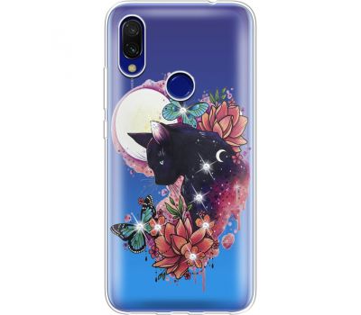 Силіконовий чохол BoxFace Xiaomi Redmi 7 Cat in Flowers (936509-rs10)
