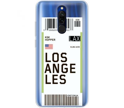 Силіконовий чохол BoxFace Xiaomi Redmi 8 Ticket Los Angeles (38412-cc85)