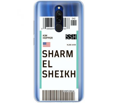 Силіконовий чохол BoxFace Xiaomi Redmi 8 Ticket Sharmel Sheikh (38412-cc90)