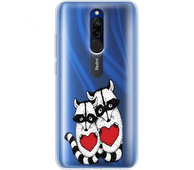 Силіконовий чохол BoxFace Xiaomi Redmi 8 Raccoons in love (38412-cc29)