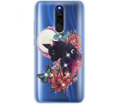 Силіконовий чохол BoxFace Xiaomi Redmi 8 Cat in Flowers (938412-rs10)