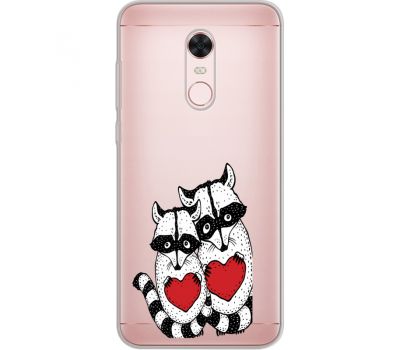 Силіконовий чохол BoxFace Xiaomi Redmi 5 Plus Raccoons in love (34969-cc29)