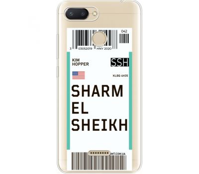 Силіконовий чохол BoxFace Xiaomi Redmi 6 Ticket Sharmel Sheikh (35029-cc90)