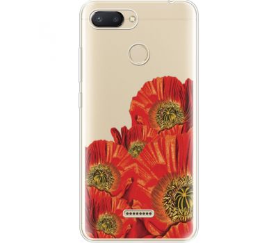 Силіконовий чохол BoxFace Xiaomi Redmi 6 Red Poppies (35029-cc44)