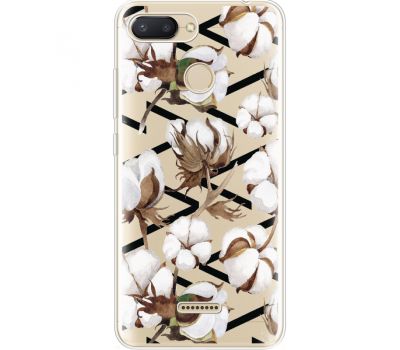 Силіконовий чохол BoxFace Xiaomi Redmi 6 Cotton flowers (35029-cc50)