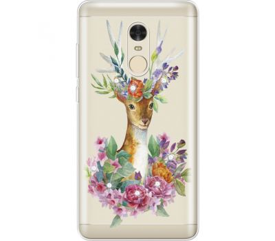 Силіконовий чохол BoxFace Xiaomi Redmi Note 4x Deer with flowers (935032-rs5)