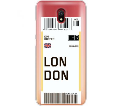 Силіконовий чохол BoxFace Xiaomi Redmi 8A Ticket London (38342-cc83)