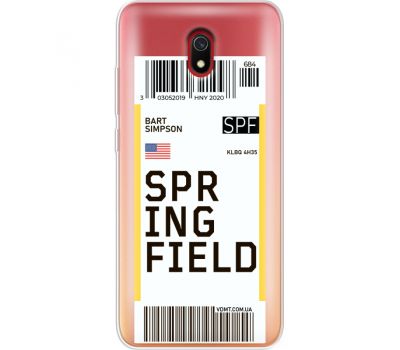 Силіконовий чохол BoxFace Xiaomi Redmi 8A Ticket Springfield (38342-cc93)