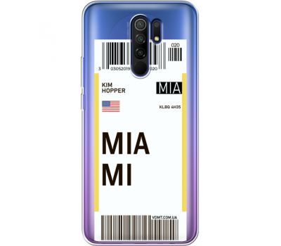 Силіконовий чохол BoxFace Xiaomi Redmi 9 Ticket Miami (40234-cc81)