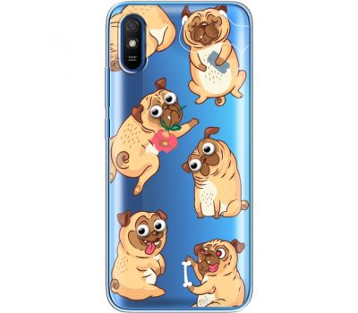 Силіконовий чохол BoxFace Xiaomi Redmi 9A с 3D-глазками Pug (40305-cc77)