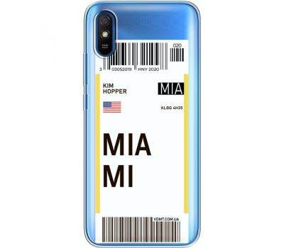 Силіконовий чохол BoxFace Xiaomi Redmi 9A Ticket Miami (40305-cc81)