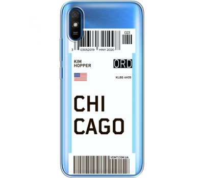 Силіконовий чохол BoxFace Xiaomi Redmi 9A Ticket Chicago (40305-cc82)