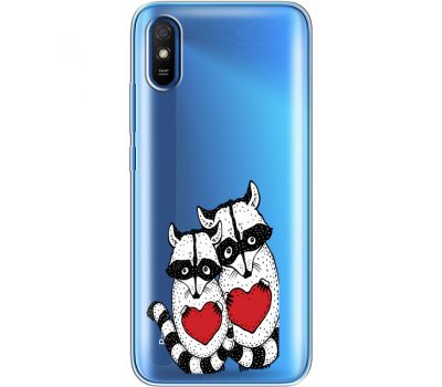 Силіконовий чохол BoxFace Xiaomi Redmi 9A Raccoons in love (40305-cc29)