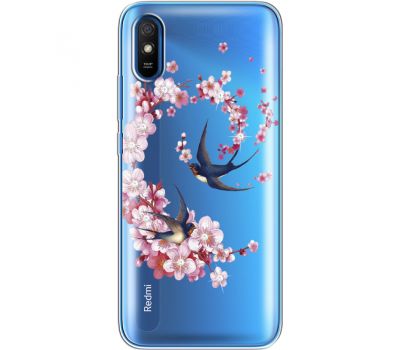 Силіконовий чохол BoxFace Xiaomi Redmi 9A Swallows and Bloom (940305-rs4)