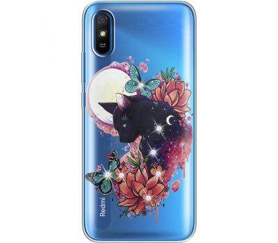 Силіконовий чохол BoxFace Xiaomi Redmi 9A Cat in Flowers (940305-rs10)