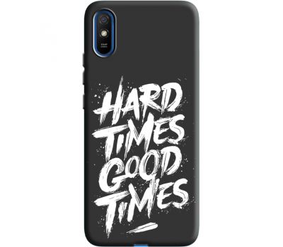 Силіконовий чохол BoxFace Xiaomi Redmi 9A hard times good times (40509-bk72)